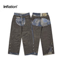 INFLATION Printed Denim Trousers