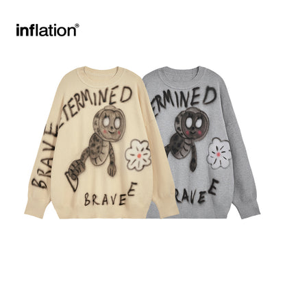 INFLATION Cartoon Graffiti Sweater