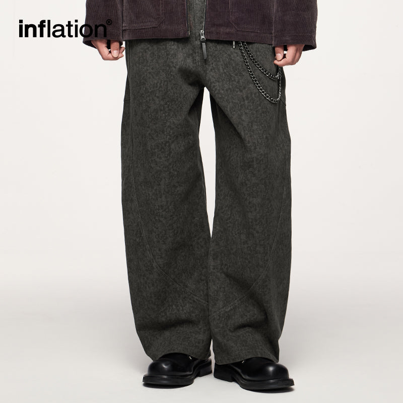 INFLATION Loose Fit Leopard Trousers