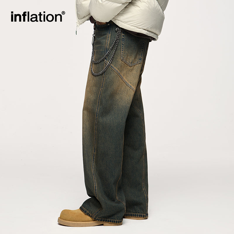 INFLATION Retro Washed Baggy Jeans