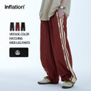 INFLATION Retro Striped Track Pants Unisex Streetwear - INFLATION