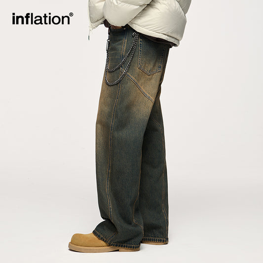 INFLATION Eco-friendly Acid Wash Baggy Jeans