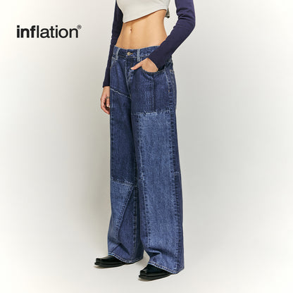 INFLATION Patchwork-effect Cotton Jeans