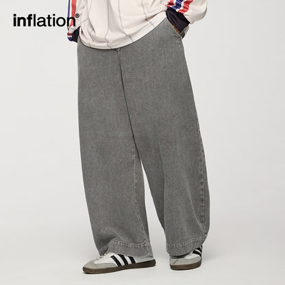 INFLATION Washed Distressed Baggy Jeans