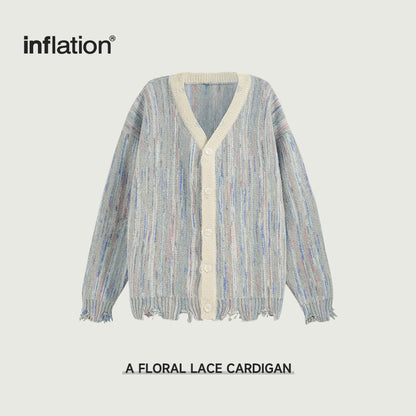 INFLATION Chill Floral Yarn Sweater Cardigans