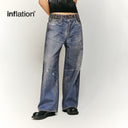 INFLATION Drawstring-effect Print Jeans