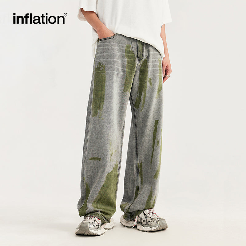 INFLATION Hand-painted Wide-leg Jeans