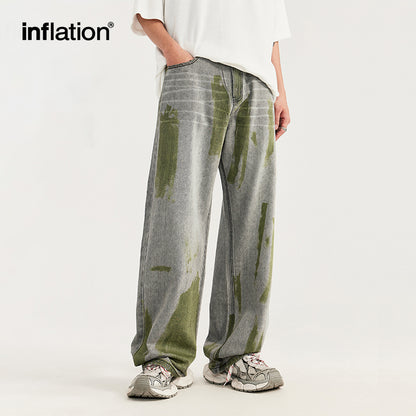 INFLATION Hand-painted Wide-leg Jeans