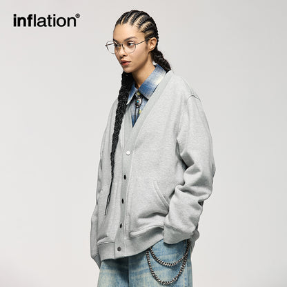 INFLATION V-neck Fleece Cardigans