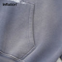 INFLATION Graffiti Print Washed Fleece hoodie