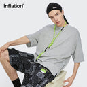 INFLATION Summer Unisex Oversized Plain T-shirts - INFLATION