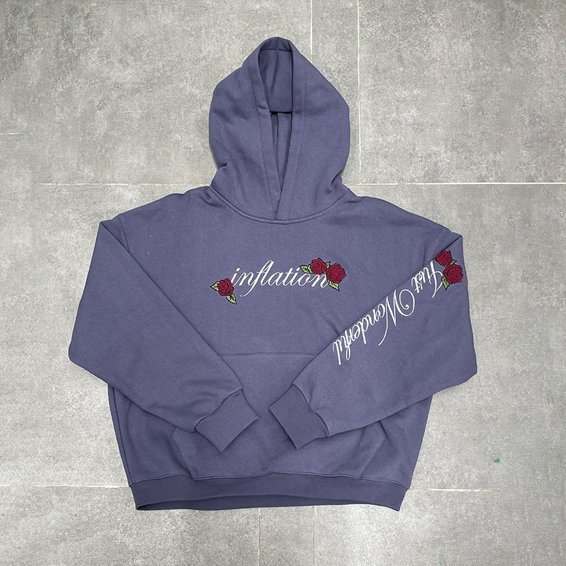 INFLATION Heavyweight Embroidery Boxy Hoodies