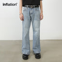 INFLATION Washed Flared Denim Pants