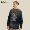 INFLATION Graphic Washed Long Sleeve Tees