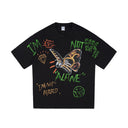 INFLATION Full-Print Graffiti T-Shirts Streetwear