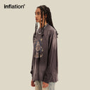 INFLATION Graphic Washed Long Sleeve Tees