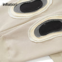 INFLATION Patchwork Oversized Fleece  Hoodies