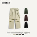 INFLATION Trendy Drawstring Waist Parachute Pants - INFLATION