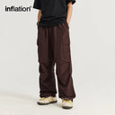 INFLATION Trendy Drawstring Waist Parachute Pants - INFLATION