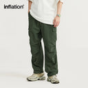 INFLATION Trendy Drawstring Waist Parachute Pants - INFLATION