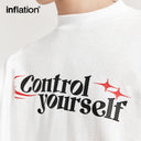 INFLATION "Control Yourself" Mock Neck Oversized Tees - INFLATION