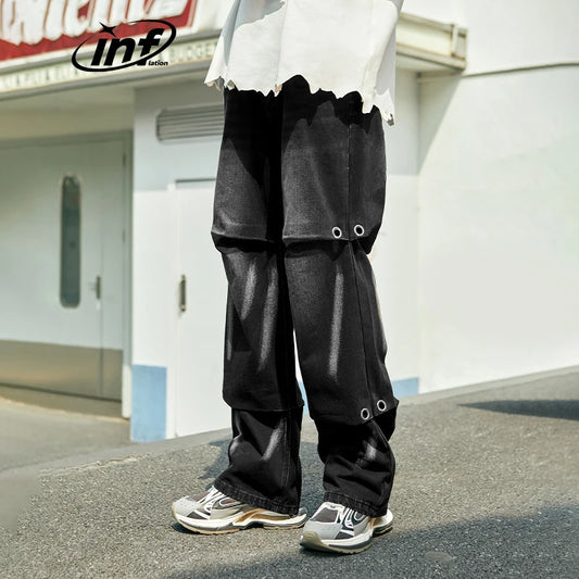 INFLATION Streetwear Hip Hop Denim Pants