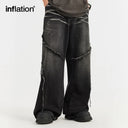 INFLATION Distressed Fringe Jeans