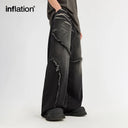 INFLATION Distressed Fringe Jeans