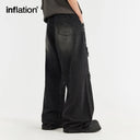 INFLATION Distressed Fringe Jeans