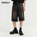 INFLATION Distressed Washed Jorts