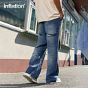 INFLATION Faded Effect Ripped Distressed Denim Pants - INFLATION