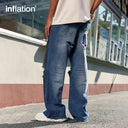 INFLATION Faded Effect Ripped Distressed Denim Pants - INFLATION