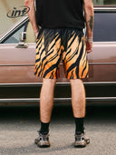 INFLATION Flame Printed Basketball Shorts