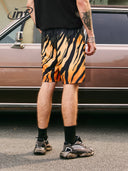 INFLATION Flame Printed Basketball Shorts