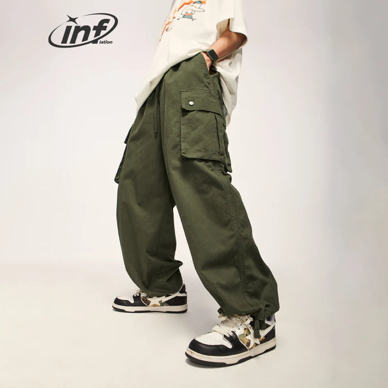 INFLATION Flap Pocket Parachute Pants Unisex Cargo Pants - INFLATION