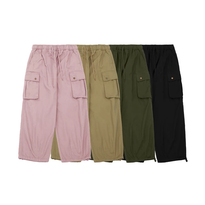 INFLATION Flap Pocket Parachute Pants Unisex Cargo Pants - INFLATION