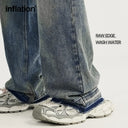 INFLATION Fringed Washed Flared Jeans - INFLATION