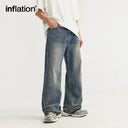 INFLATION Fringed Washed Flared Jeans - INFLATION