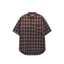 INFLATION Gradient Checked Oversized Shirts - INFLATION