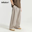 INFLATION Double Pleat Straight Leg Pants - INFLATION