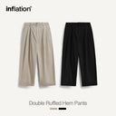 INFLATION Double Pleat Straight Leg Pants - INFLATION