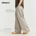 INFLATION Double Pleat Straight Leg Pants - INFLATION