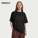 INFLATION Trendy "PEACE" Puff Printed Oversize Cotton Tees - INFLATION