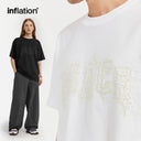 INFLATION Trendy "PEACE" Puff Printed Oversize Cotton Tees - INFLATION