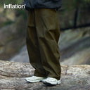 INFLATION  100% Cotton Straight Leg Pants with Belt