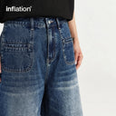 INFLATION Retro Denim Shorts With Pockets