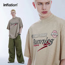 INFLATION Retro Mock Neck Oversized Tees - INFLATION