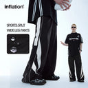 INFLATION Retro Patchwork Wide-leg Track Pants Sportswear - INFLATION