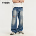 INFLATION Retro Ripped Wide Leg Jeans