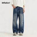 INFLATION Retro Ripped Wide Leg Jeans - INFLATION